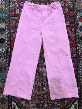 entro Bubblegum Pink High-Rise Wide Leg Pants